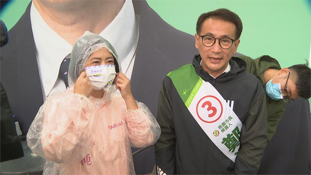 風雨無阻拚陸戰！　鄭運鵬合體何欣純　呼籲青年返鄉投票