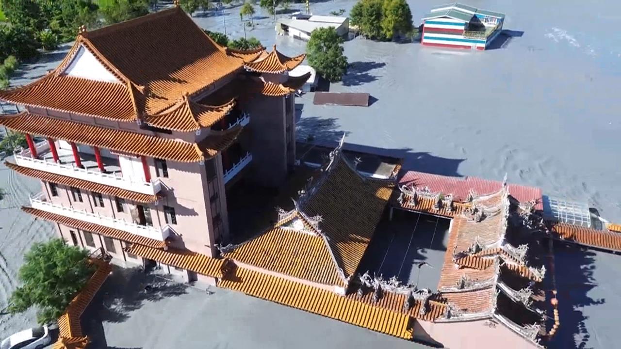 花蓮光復保安寺水淹兩米高　廟方憂佛像恐遭洪水波及