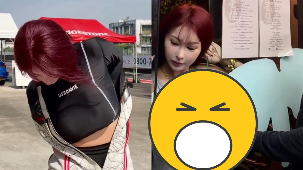 重機女神「坦克衣變形」殺進機車行!電動門突關「超兇大饅頭」被夾住 出事畫面瘋傳