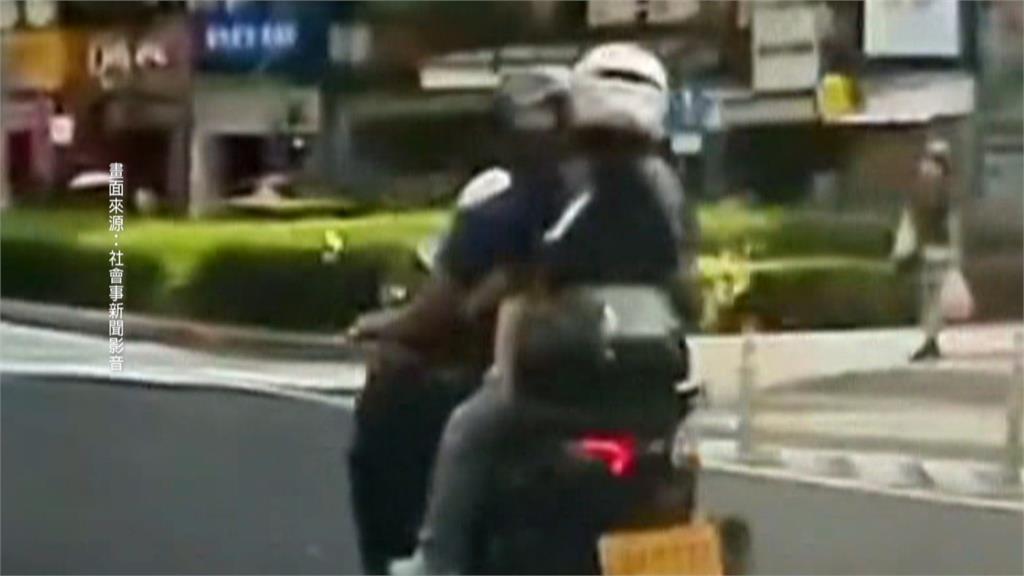騎士「4貼」超載疑騎到恍神？　闖紅燈追撞前車妻兒彈飛