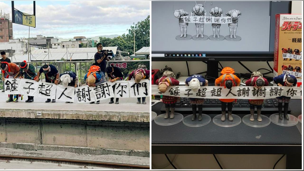 災民舉「8字布條」90度鞠躬感謝他們!他接力「自製AI公仔」感動網