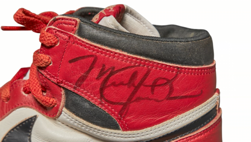 1985年喬丹實戰籃球鞋 近1690萬台幣賣出創紀錄