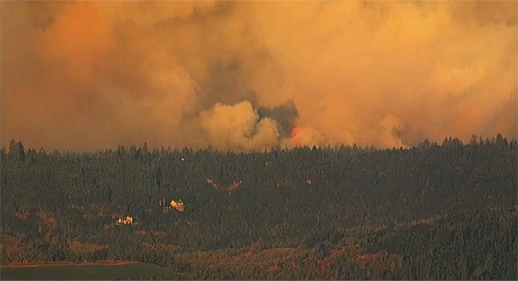 加州野火一波未平一波又起 酒鄉燒毀1.1萬英畝
