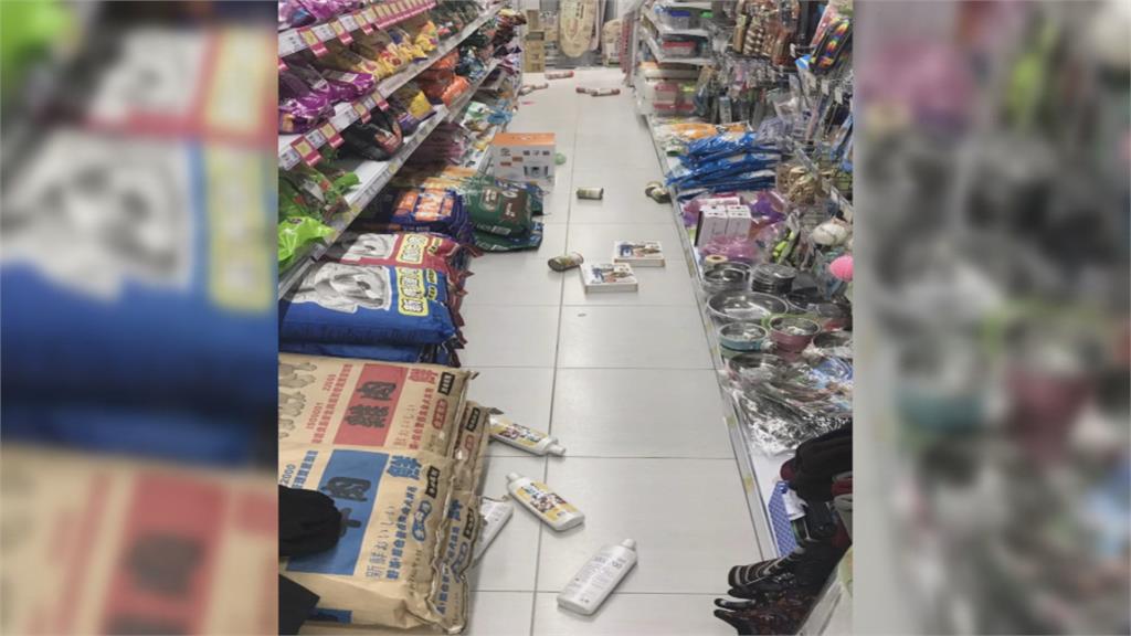 地牛翻身超市貨架商品掉一地　信義華納威秀天花板崩塌