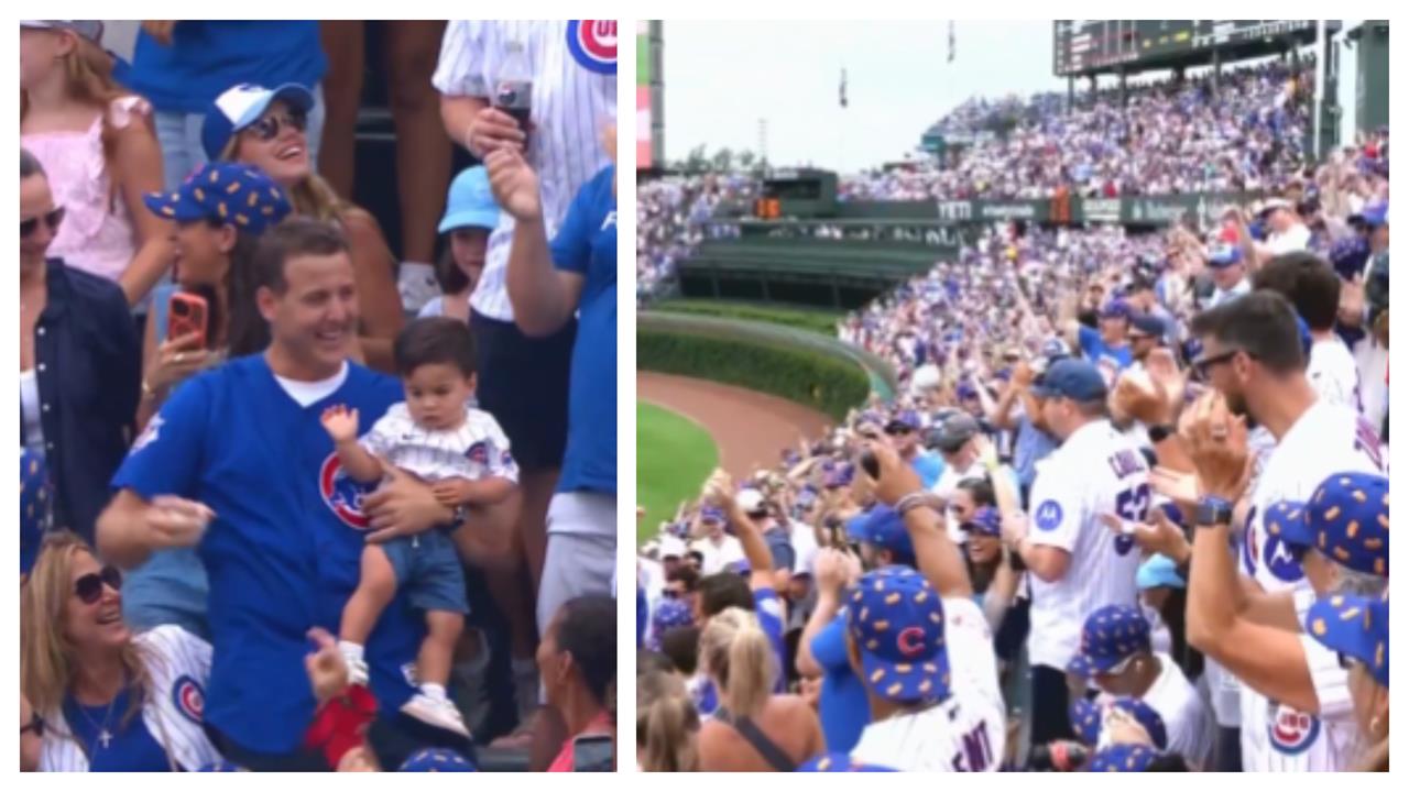 MLB(影)／等一下這位球迷很眼熟！小熊強打開轟全壘打球竟被「學長接到」全場狂歡