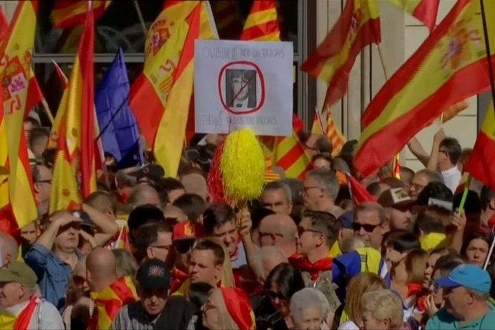  加泰隆尼亞30萬人反獨大遊行 訴求「我是西班牙人」