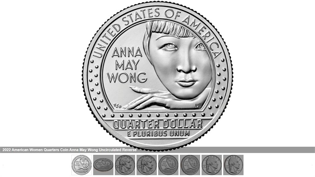 好萊塢女星黃柳霜　首位亞裔臉孔登上美國25分硬幣