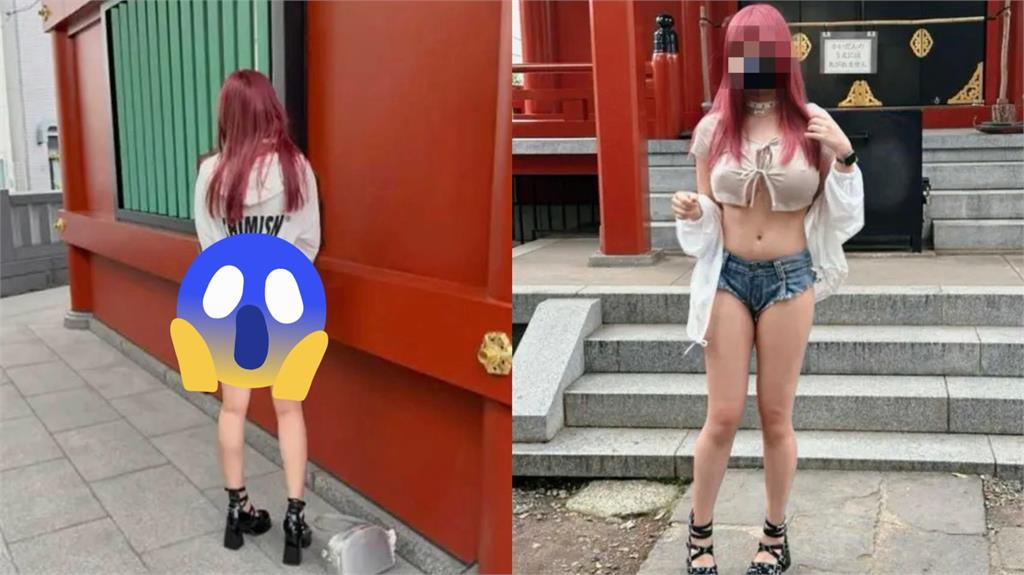 台女淺草寺前「羞恥任務」一轉身畫面太震撼！網全怒：丟臉丟到國外
