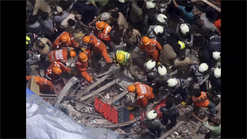 印度孟買建築物倒塌 至少4死40人受困