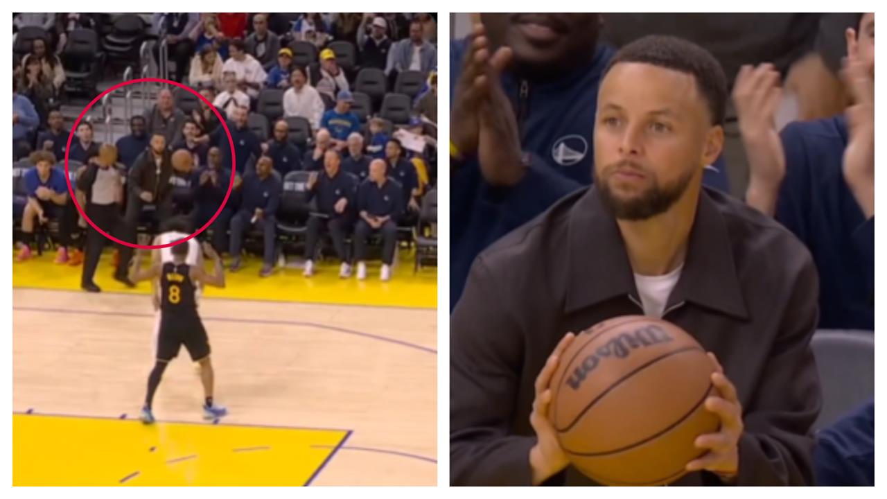 NBA(影)／「小丑」約基奇傳球給柯瑞？「三分球王」俏皮想投籃模樣笑翻網友