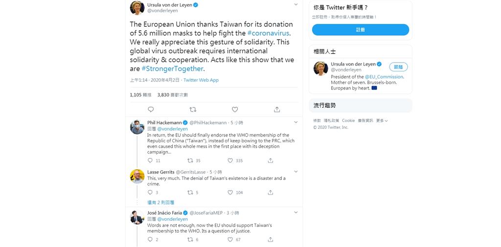 台灣捐千萬口罩 國際反應熱