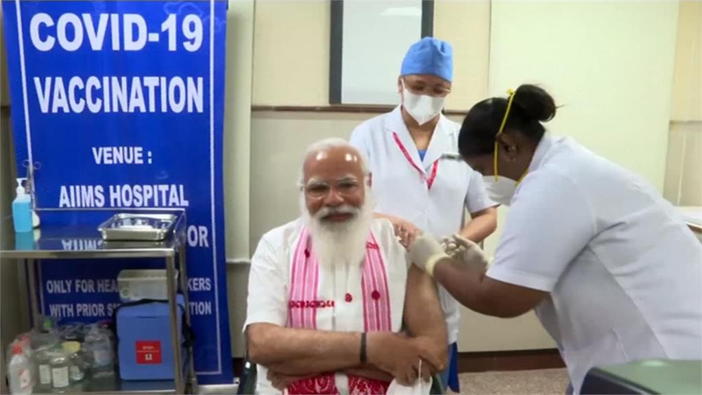 印度第二階段疫苗開打 總理莫迪接種第一劑