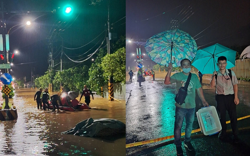 快新聞／暴雨釀金山成孤島！台大醫搭橡皮艇值班　分院長還原情況發聲了