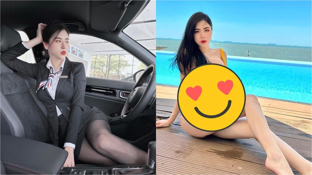 正妹女業務「緊身黑絲套裝」賣車！IG被神出「泳裝辣照」全曝光