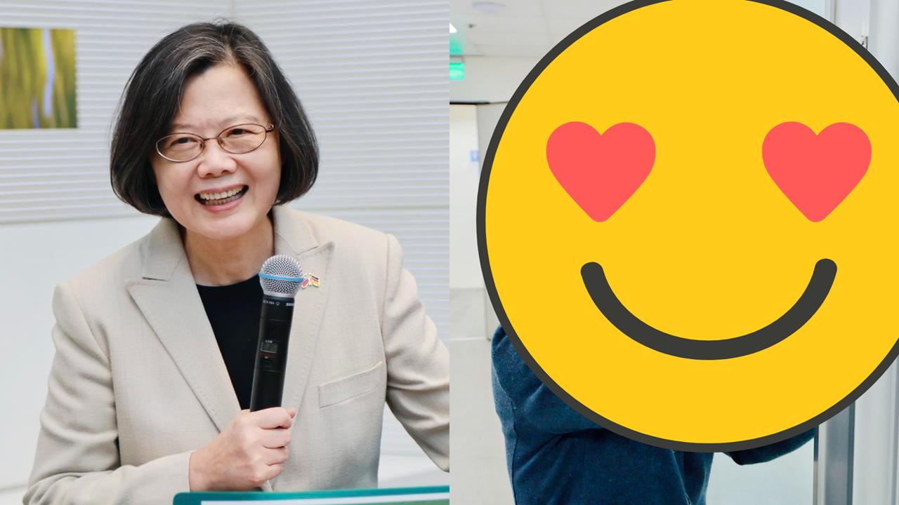 新年「掛招牌大姐」竟是蔡英文！下秒「點名陳其邁吐槽」網笑爛：好可愛