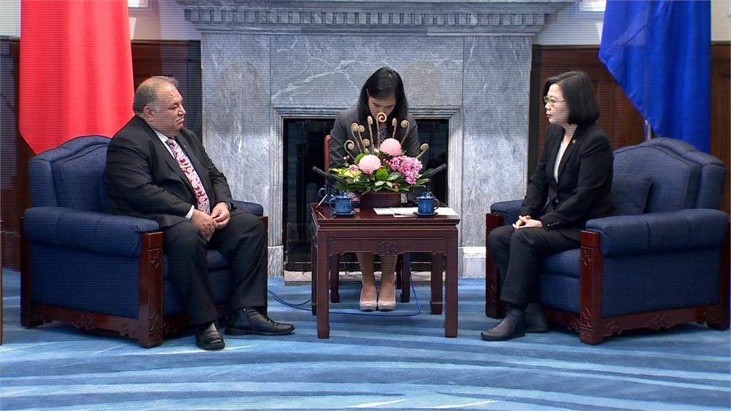 會晤諾魯總統 蔡英文：反對一國兩制是台灣共識