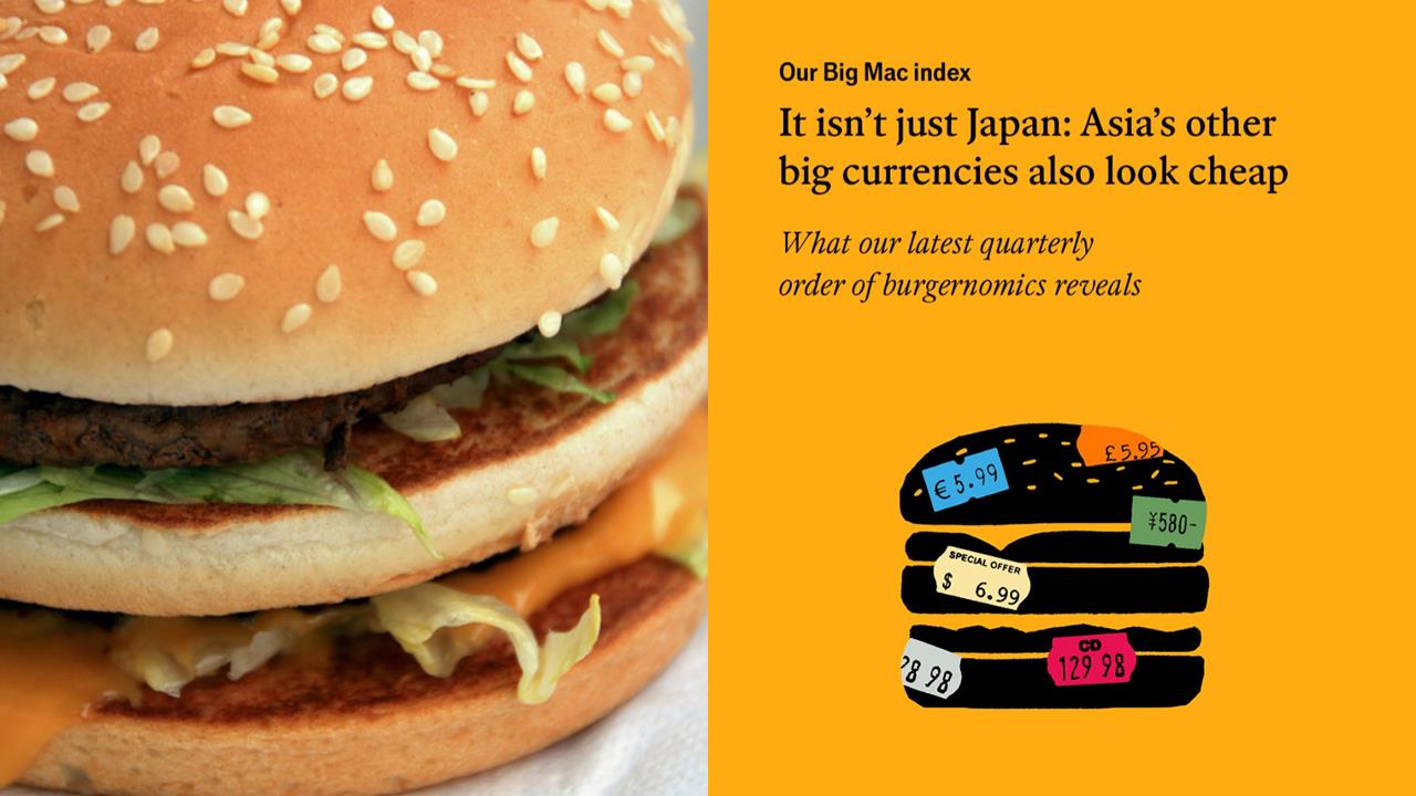 最新「大麥克指數」曝光！新台幣被低估59.6%、日圓被低估50.5%
