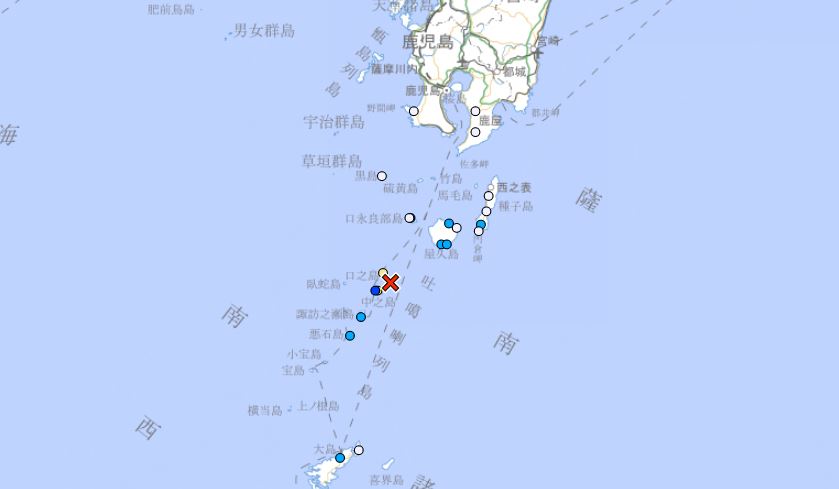 快新聞／日本鹿兒島外海規模5.1地震　最大震度5弱
