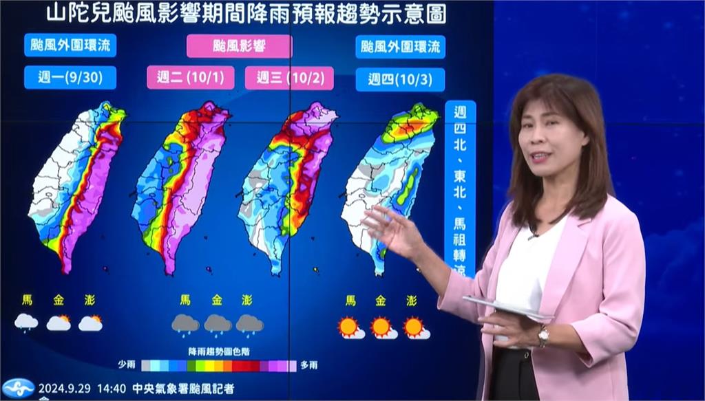 快新聞／「山陀兒」颱風緩慢逼近　她預估「這些地區」需注意局部性大雨