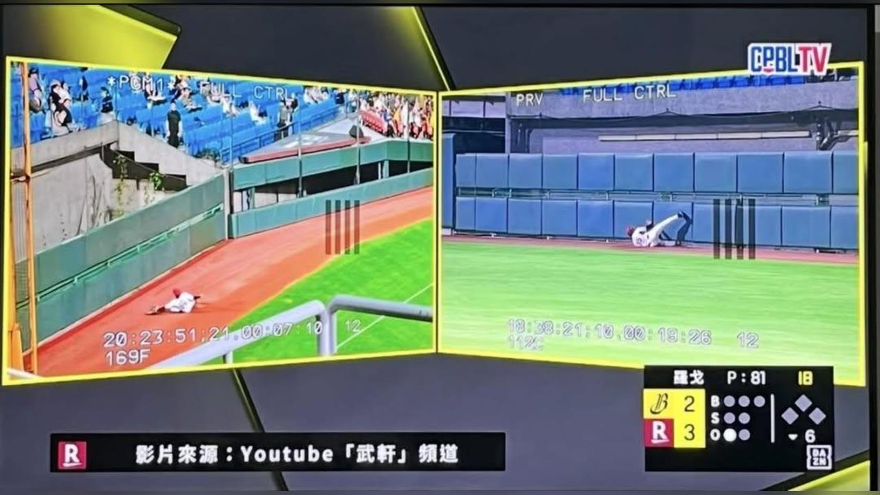 中職(影)/美技還是演技?成晉外野滑接疑雲社群持續延燒 球迷戰翻天