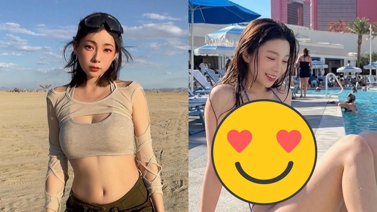 UBC學霸女神解放S級身材！辣穿比基尼「掉出大藍莓」羞問：這是我還是AI