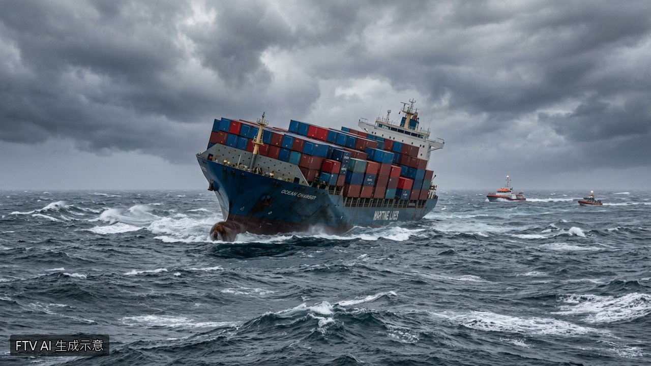 黑海貨櫃船遭無人機襲擊受損 18名船員全數平安撤離