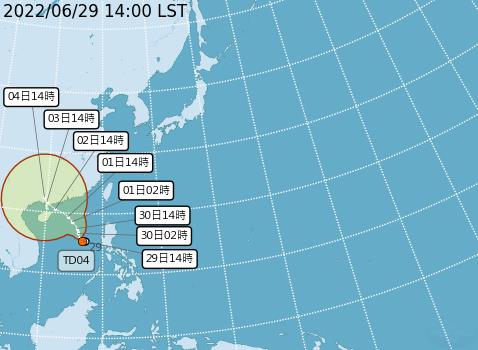快新聞／颱風「芙蓉」有機會24小時內生成　中南部7/1起易有大雨