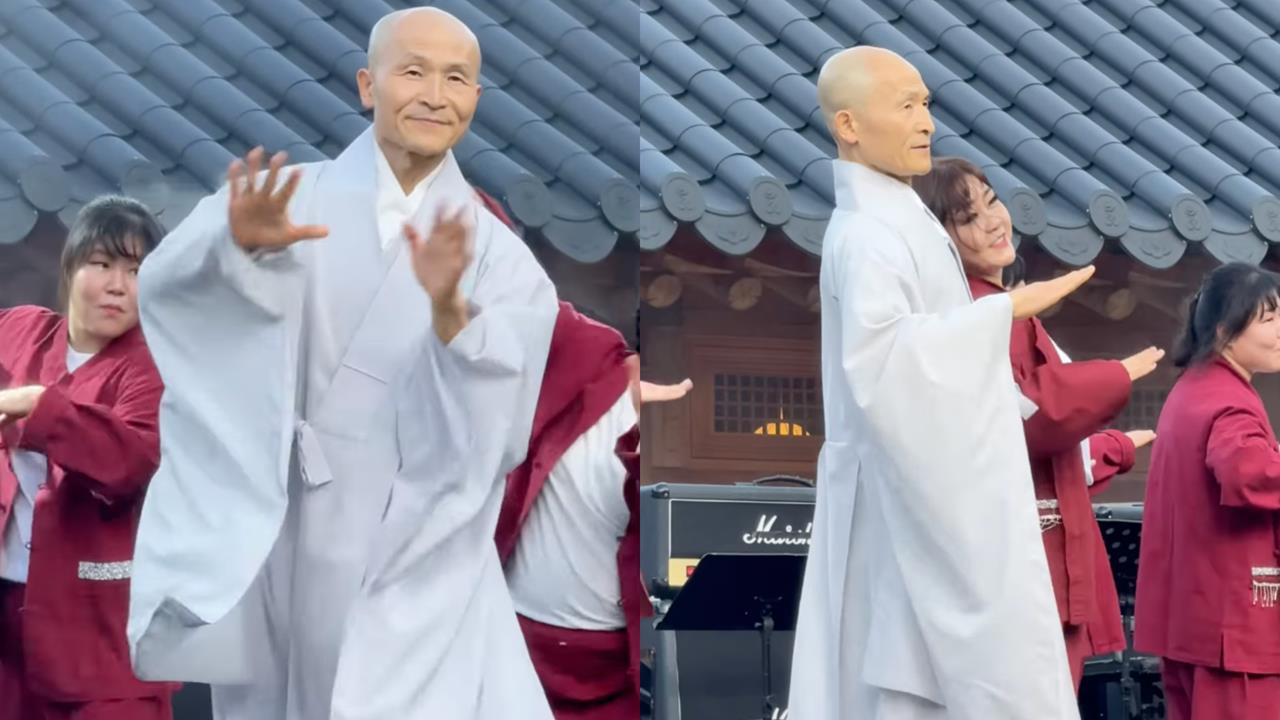 62歲法師突跳「震胸舞」火紅！僧袍一甩狂吸37萬讚　網嚇傻：以為是AI