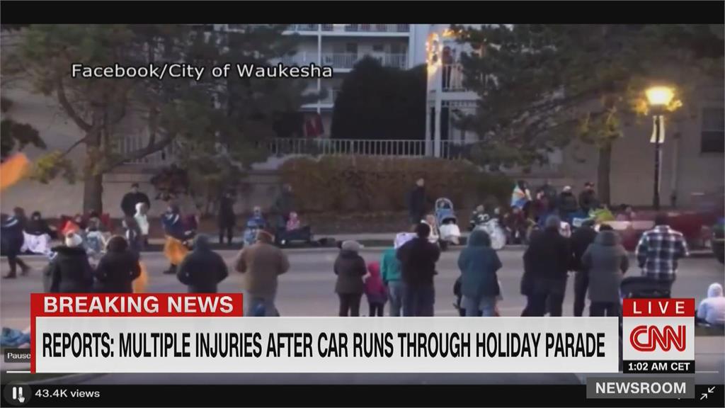 美國休旅車突衝撞遊行人群　估計20人受傷