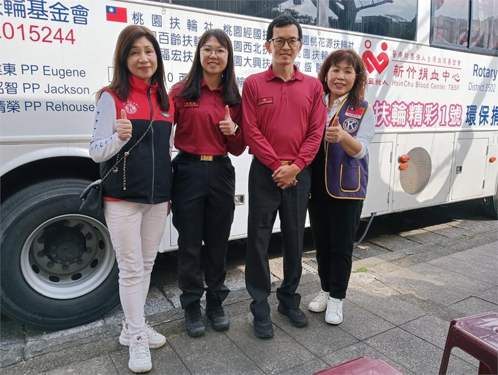 桃市大湳消防分隊結合捐血活動 傳授CPR、AED技能