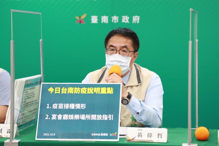 快新聞／台南連103天零確診　黃偉哲公布KTV、宴會指引籲民眾須謹慎防疫