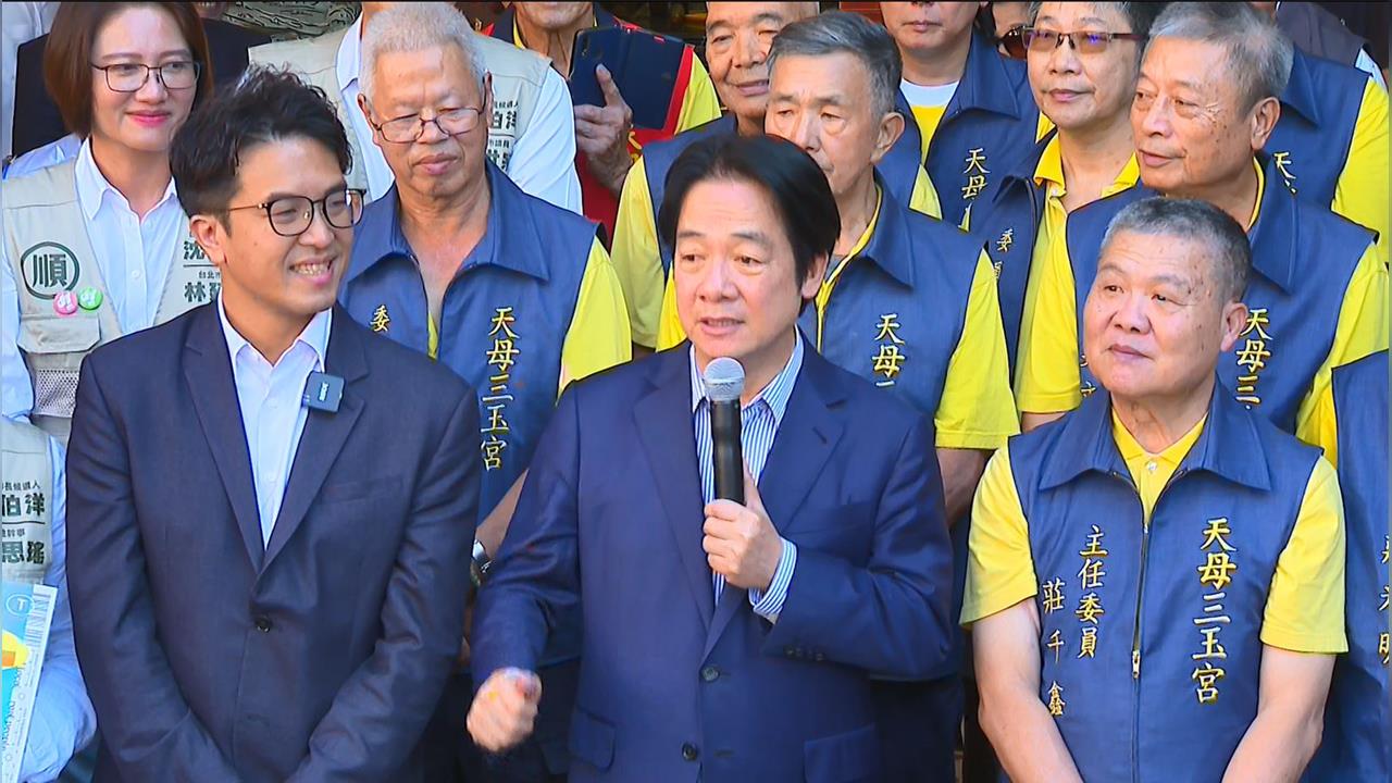 洋流炫風橫掃天母 沈伯洋合體賴清德三玉宮參香祈福