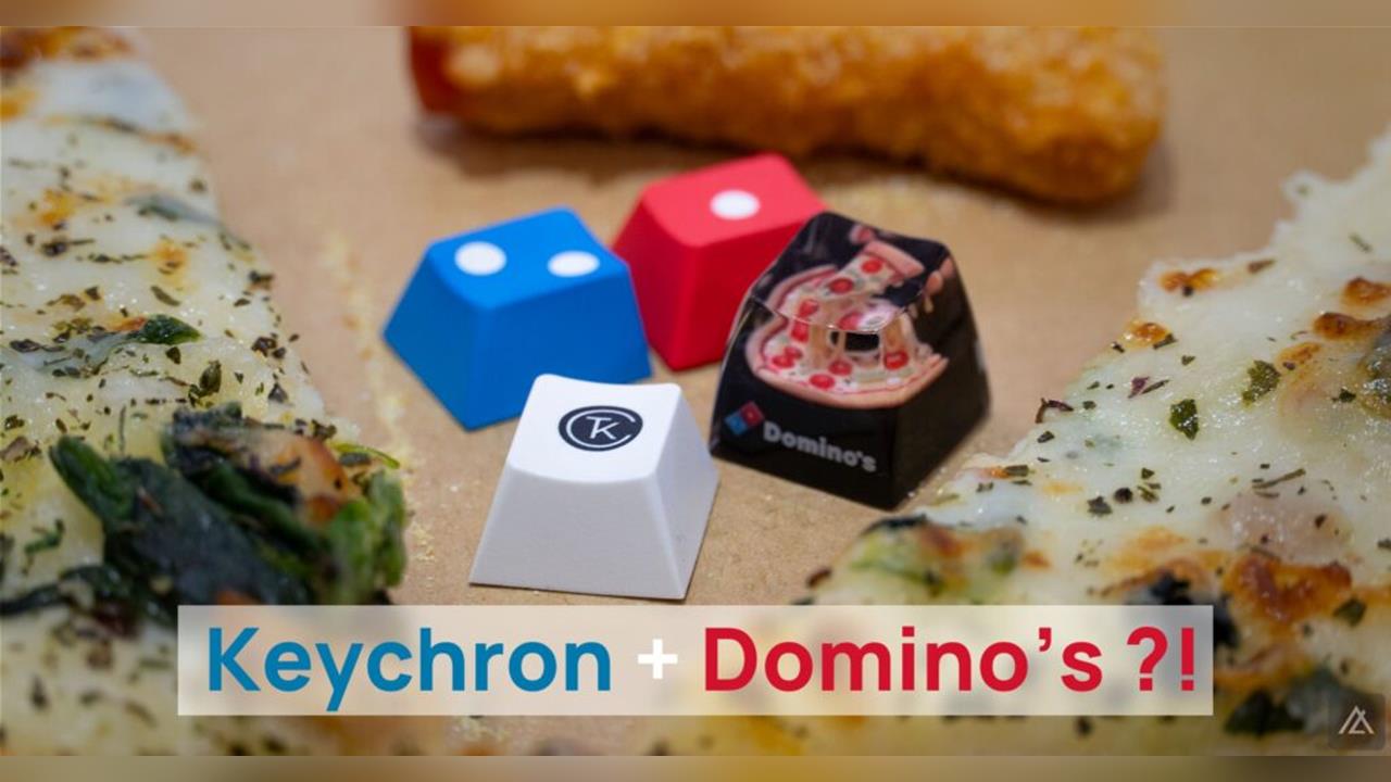 「開箱」達美樂×Keychron 聯名鍵帽 Pizza 套餐 – 買鍵帽送 pizza？！