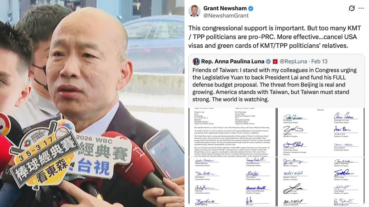 韓國瑜疑「不敢惹美國」點頭先審國防預算？周軒酸：看來取消藍白美簽有用