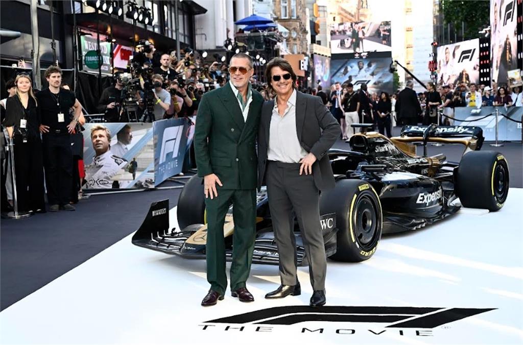 超過30年後雙帥合體啦　湯姆克魯斯力挺布萊德彼特《F1電影》首映