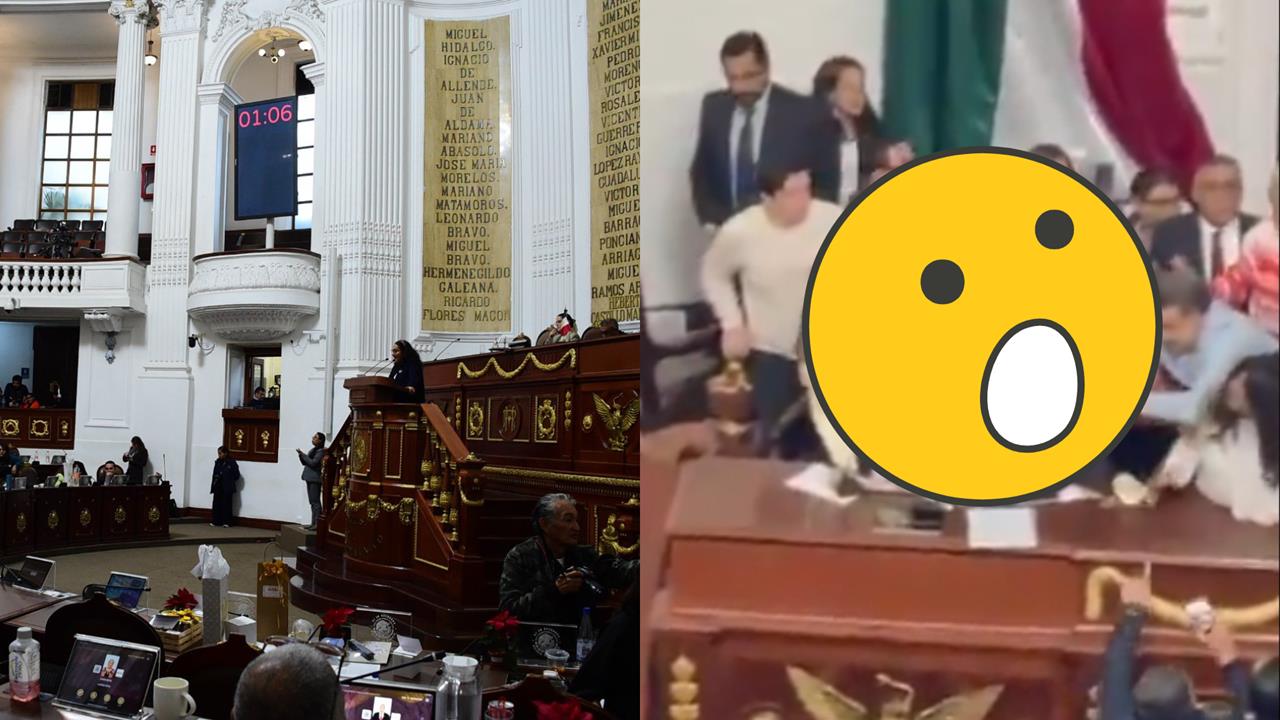 墨西哥議會反對黨衝上台踢館　女議員「巴頭肘擊、扯髮互毆」衝突畫面曝光！