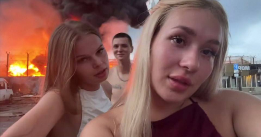油庫爆炸火光當背景！2少女錄TikTok慶祝烏軍　遭俄警火速逮捕