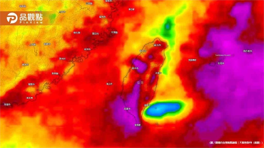 全台一片橘紅！周四起連4天豪雨轟炸 兩大熱帶擾動夾擊