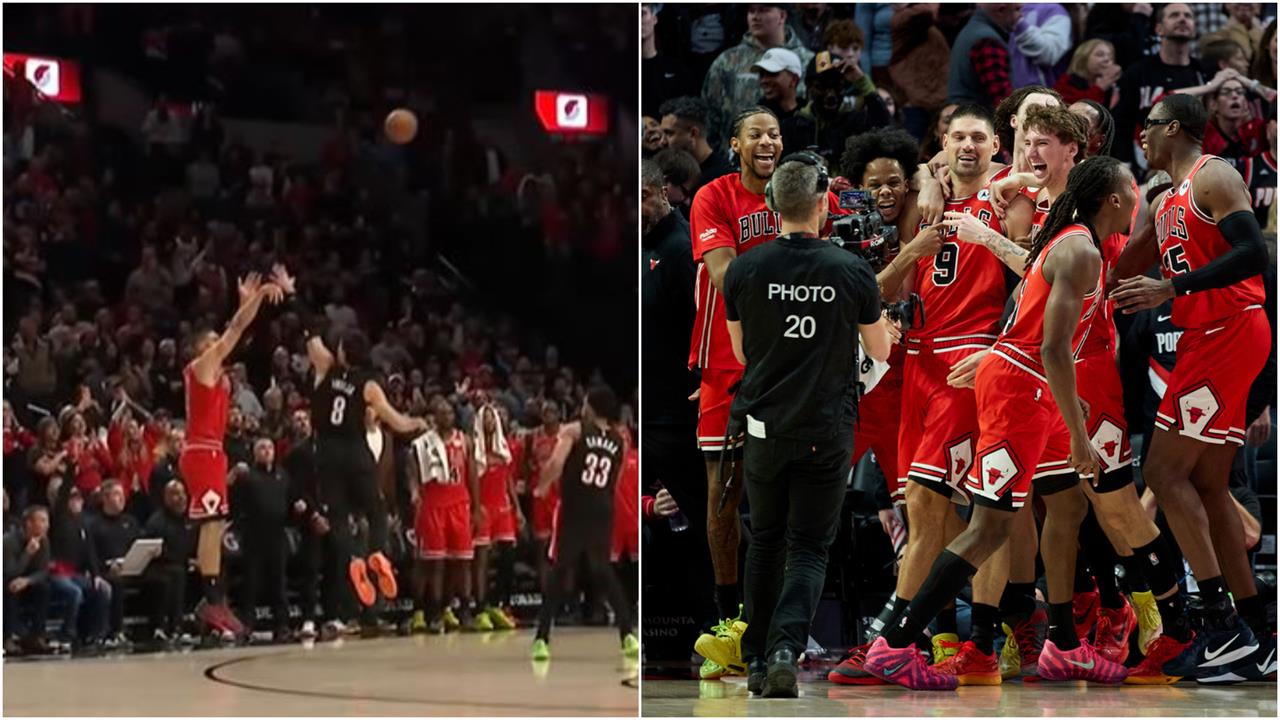 NBA(影)／零秒絕殺！武切維奇「手起刀落」飆逆轉三分　公牛險遭拓荒者翻船