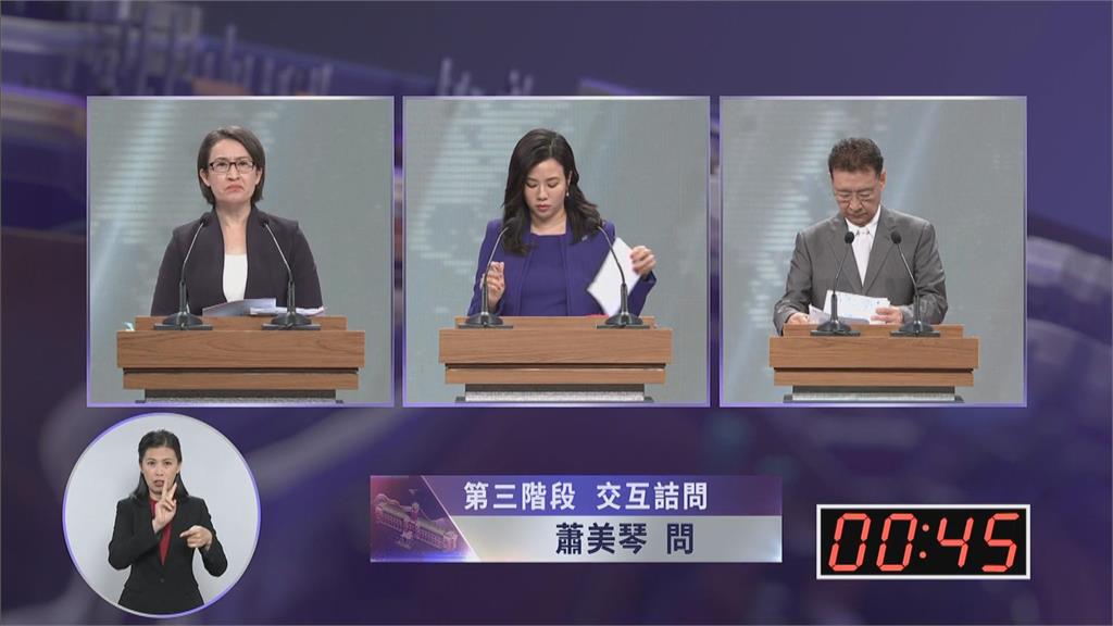 副總統辯論／蕭美琴質問核能議題　趙少康：核三廠周邊居民都希望延役