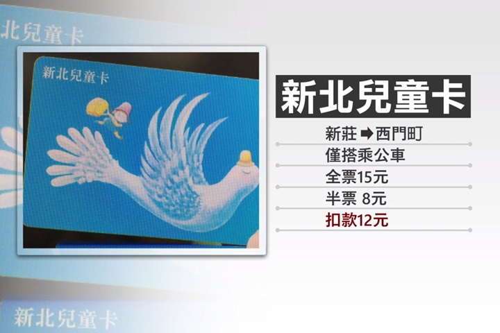 新北兒童卡出包? 兒童搭公車竟沒半價