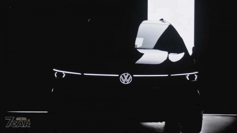 更新頭燈造型、新增發光廠徽　Volkswagen 釋出全新小改款 Golf 預告圖