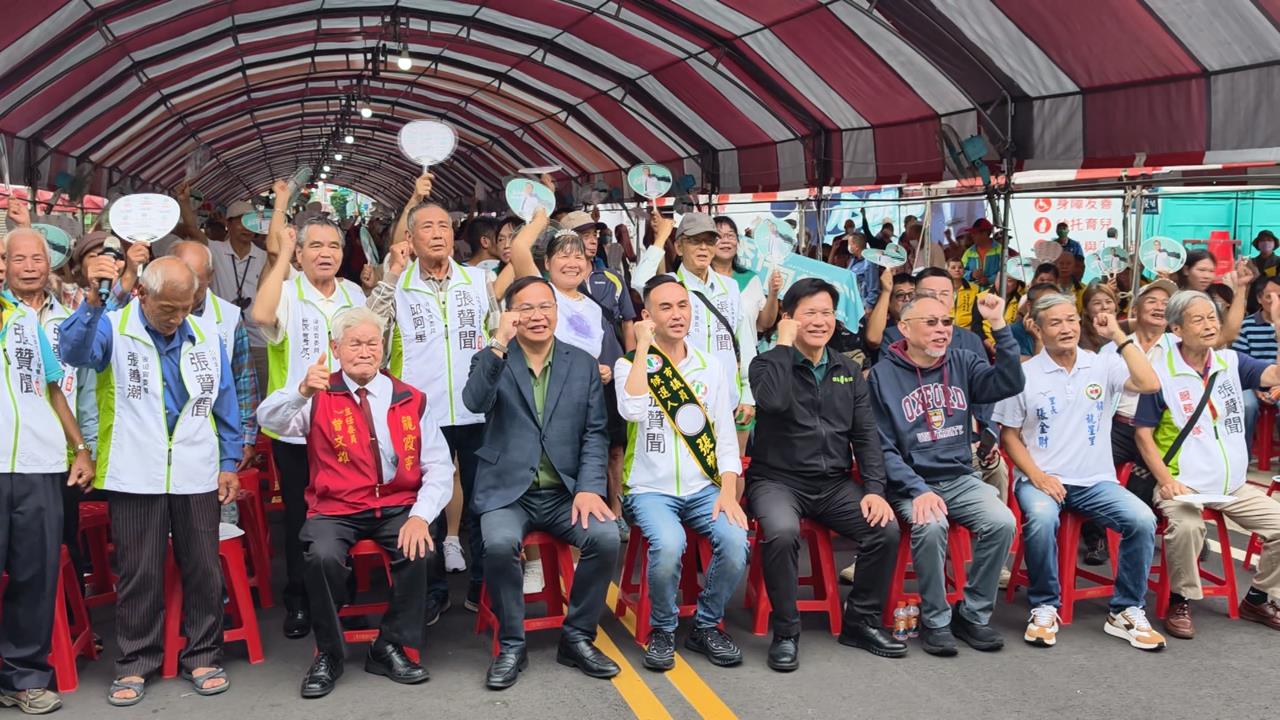 桃園議員參選人張贊聞競總成立　林佳龍、王義川站台力挺
