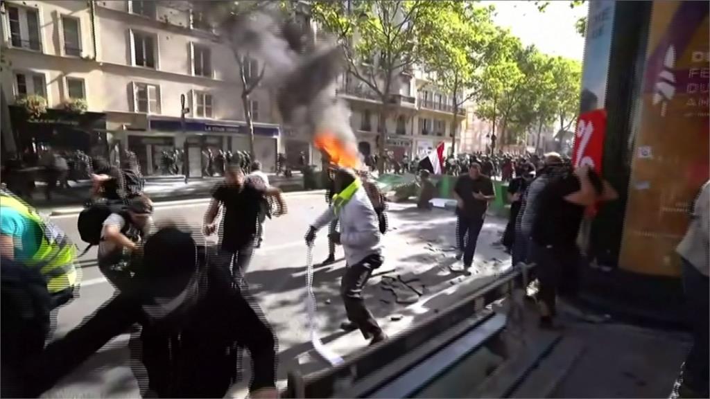 巴黎抗議氣候變遷遊行 黃背心混入演變成全武行