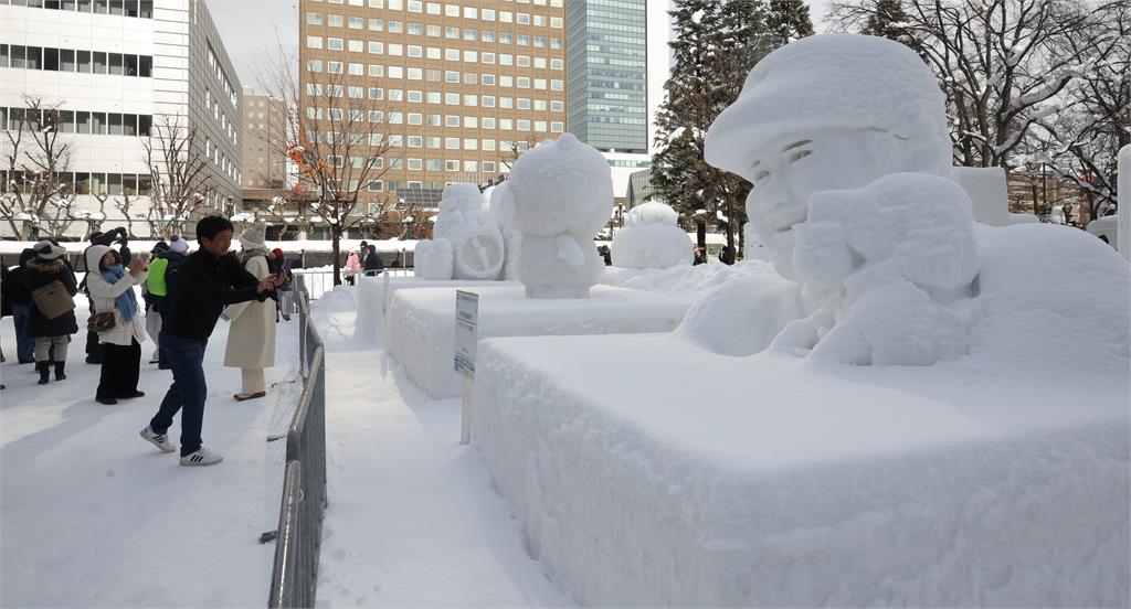 日北海道「札幌雪祭」　展出202座冰雕.雪雕像超10公尺高
