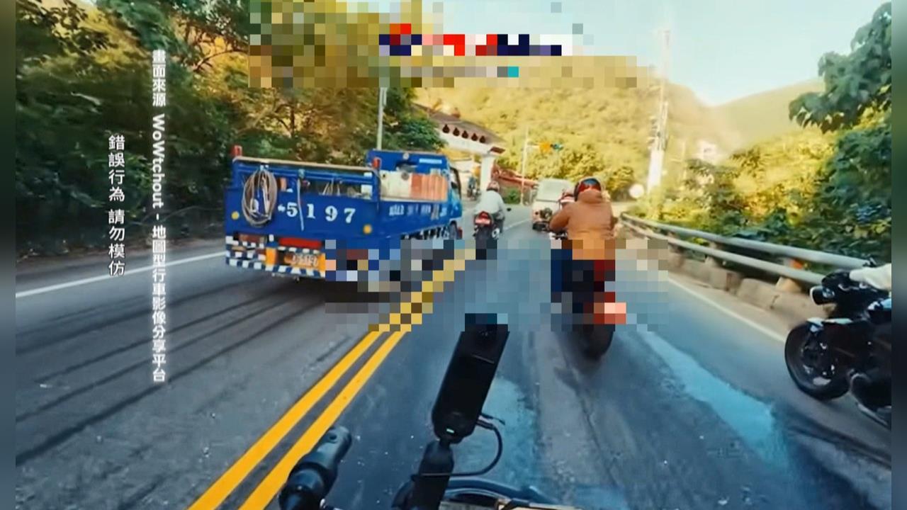 逆向超車擦撞重機害摔車　貨車駕駛一下車「先聲奪人」