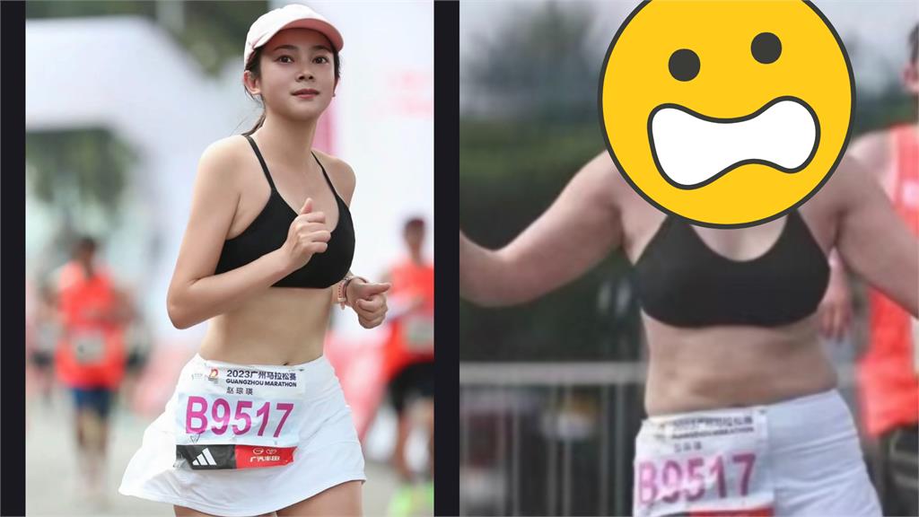 馬拉松甜心「P圖太兇」真身是大媽！「跑步真面目」網嚇爛：27跑到47歲