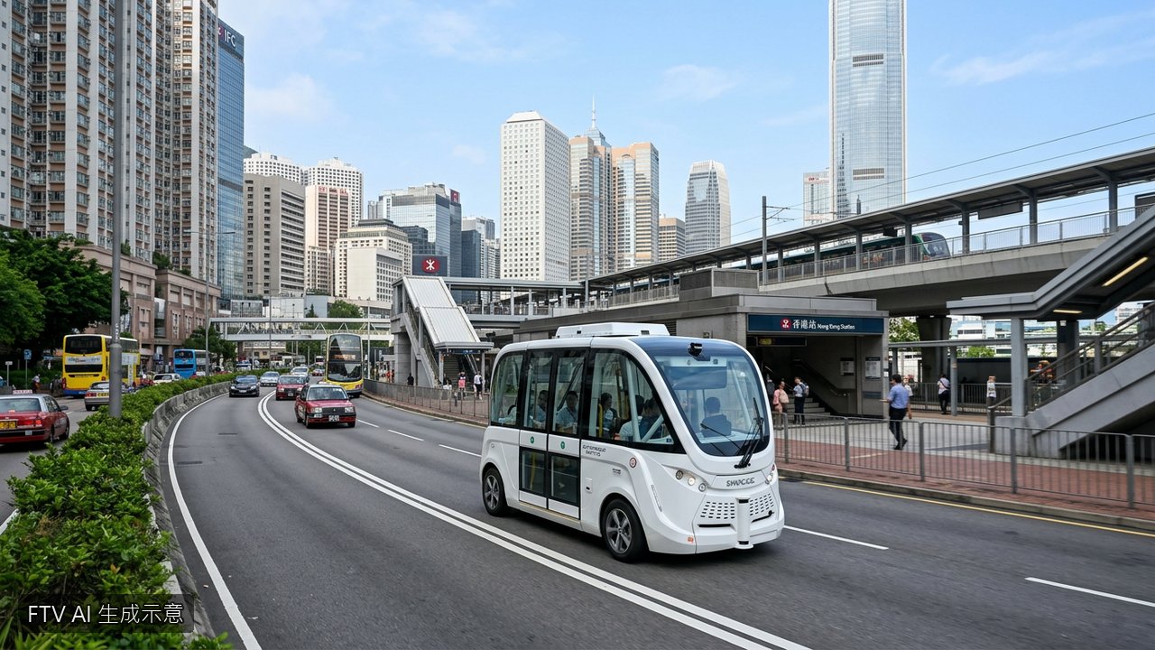 香港測試自動駕駛接駁車　串聯高鐵與機場快線