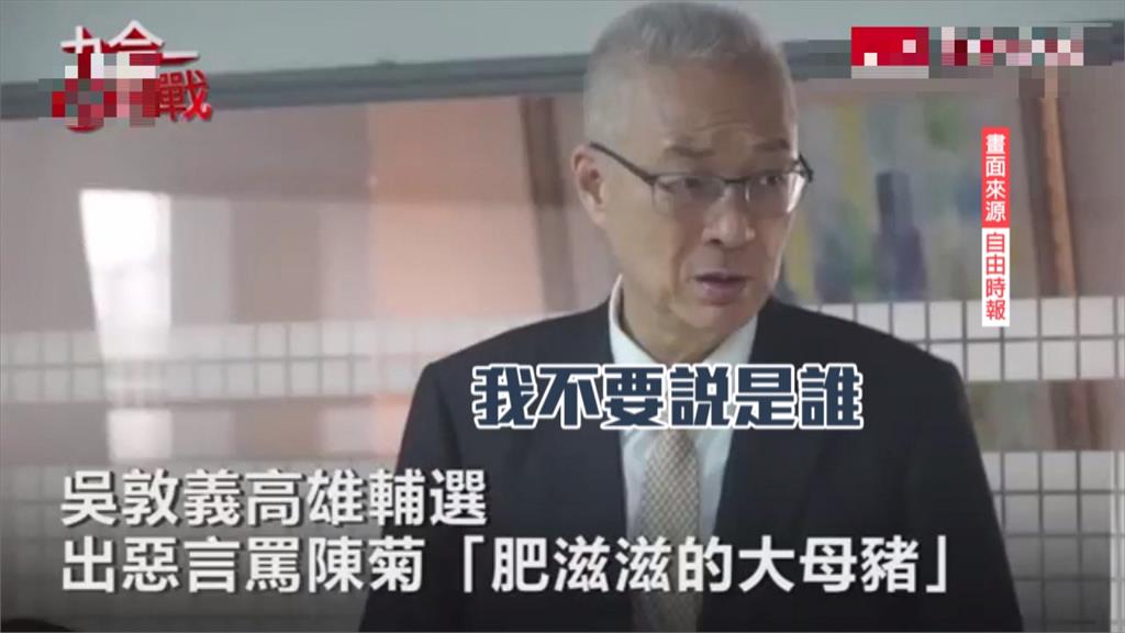 吳敦義罵菊「肥滋滋豬母」 總統：糟蹋台灣人的言論自由