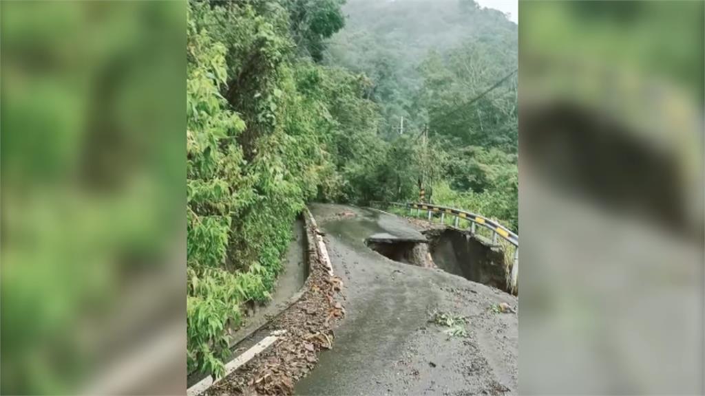 泥流與落石佈滿都達村　災民受困2天　廬山停車場「懸空」